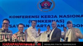 Foto bersama saat Konkernas PWI yang berlangsung di Hotel Aston Serang, Sabtu (7/2/2026) (karapauwnews.com/Foto PWI Pusat)