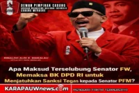 Ketua DPC GMNI Kabupaten Merauke, Aldi Makalau (karapauwnews.com/Flyer: Dokumen DPC GMNI Kabupaten Merauke)