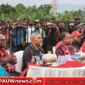 Situasi Nobar Daring Persipura Vs Adhyaksa FC, yang dihadiri Gubernur Meki Nawipa, Wakil Gubernur Deinas Geley, Bupati Nabire Mesakh Magai, yang digelar di halaman kantor Gubernur Papua Tengah, Nabire, Jumat (8/5/2026) (karapauwnews.com/Foto: Humas Pemprov Papua Tengah)