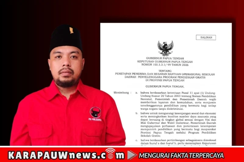 Ketua Fraksi PDI Perjuangan DPRK Mimika, Adrian Andhika Thie, S.ST.Par (Dok.: karapauwnews.com)