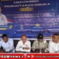 Panitia Pemilihan Ketua Kadin Kabupaten Mimika saat menggelar konferensi pers, di Sekretariat Panitia Mukab Kadin Kabupaten Mimika, di Hotel Grand Tembaga Timika, Kamis (4/6/2026) (karpauwnews.com/Foto: Kadin Kabupaten Mimika)