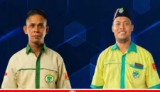 Ketua DPC Pemuda Katolik Komcab Mimika, Apolonaris Letsoin (kiri) dan Sekretaris Komcab Paulus C. Tawurutubun (karapuwnews.com/Foto: Dokumen DPC Pemuda Katolik Komcab Mimika)