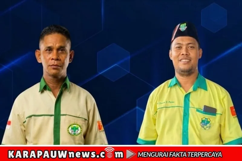Ketua DPC Pemuda Katolik Komcab Mimika, Apolonaris Letsoin (kiri) dan Sekretaris Komcab Paulus C. Tawurutubun (karapuwnews.com/Foto: Dokumen DPC Pemuda Katolik Komcab Mimika)